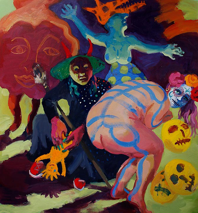 The Witches 160 x 146 Oil on linen