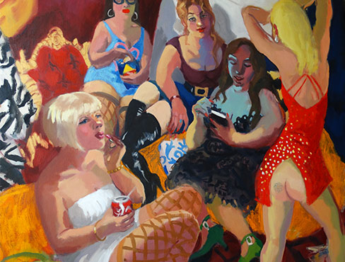 (detail )Demoiselles Darlinghurst 2012 Oil on linen 182 x 182cm