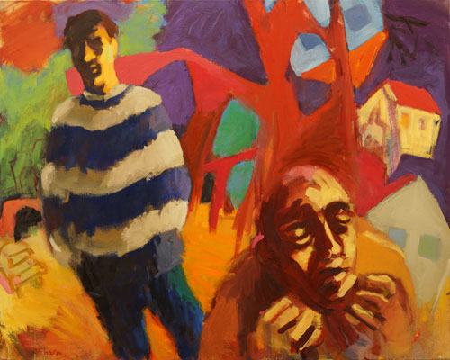 Other Lives 2018 Oil on clinen 91 x 184cm