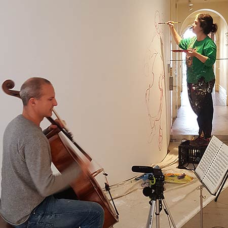  The event was both performance and concert with the Australian Art Quartet.
