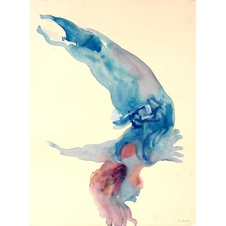 Mid Air 2016 76 x 56cm Gouache on Fabriano paper.