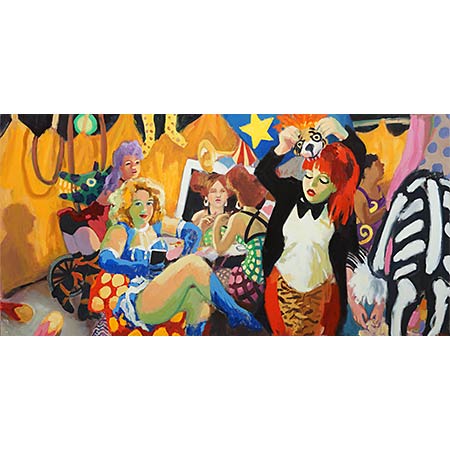 Dressing Room 2016 120 x 240cm Oil on linen.