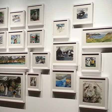 Exhibition and sales at The Australian National Maritime Museum to support the Mawson's Huts Conservation Initiative - Wendy Sharpe would like to acknowlege: King Street on William Gallery - Sydney, Chimu Adventures and the Mawson's Huts Foundation. 