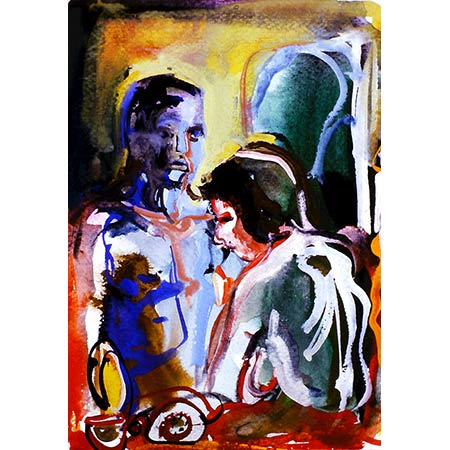 Gouache on paper 1984 30cm x 19cm