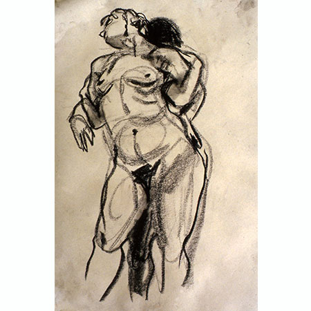 Life Drawing 1982, Charcoal on paper