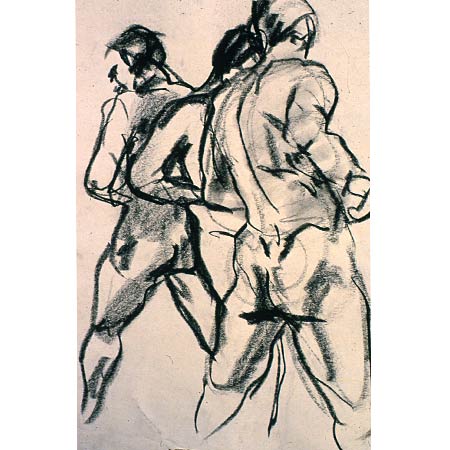 Life Drawing, Charcoal on paper