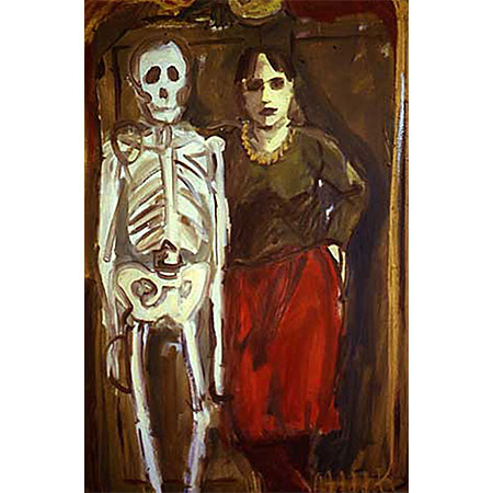 Self Portrait with Skeleton 1982