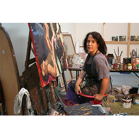 Sharpe in her Saint Peters Studio 2006 Photograph: Martin Lane