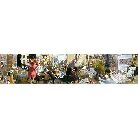 Paris Studio 2007 Oil on linen 80cm x 378cm