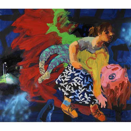 Self portrait – walking home 145x 170cms oil on linen 2020 (Portia Geach Memorial Award, Finalist)