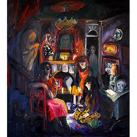Darlinghust Lounge Room, oil on canvas, 1985