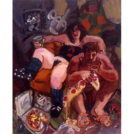 Hercules and Omphale 1994 Oil on canvas 152cm x 137cm Private collection