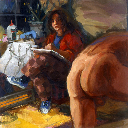 Artist and Model 1999 Oil on canvas 176cm x 176cm Private collection