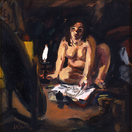 3 O'Clock in the morning 1997 Oil on canvas 30cm x 30cm Private collection