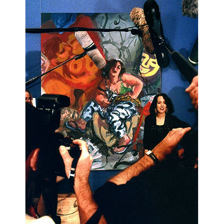 Sharpe wins Archibald Prize 1996 - Photograph by Lyn Campbell
