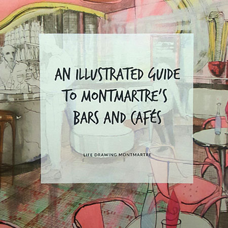 Title: An illustrated  Guide to Montmartre's Bars and Cafes. Published 2016 Maria Kuzma-Kuzniarska ISBN 978-1-326-856000-7